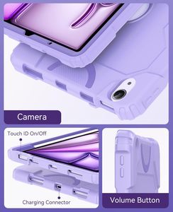 3 trong 1 gồ ghề bảo vệ trường hợp đối với <span class=keywords><strong>iPad</strong></span> không khí 6 11 inch M2 2024 Tablet bìa cho <span class=keywords><strong>ipad</strong></span> không khí 5 2022 thế hệ thứ 4 2020 10.9 inch - Product Image 6