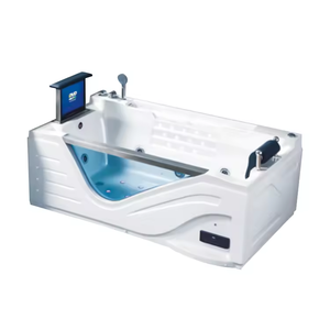 Spa <span class=keywords><strong>de</strong></span> natation en pierre <span class=keywords><strong>acrylique</strong></span> pour 2 personnes au design familial moderne personnalisé <span class=keywords><strong>Baignoire</strong></span> Tv à hydro massage - Product Image 4