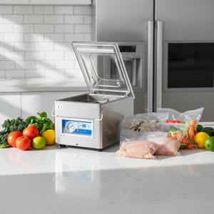 DUOQI DZ-260 220v Selladora de Alimentos Industrial de Sobremesa, <span class=keywords><strong>Envasadora</strong></span> al Vacío de Alimentos, Máquina de Envasado al Vacío de Bolsas de Plástico - Product Image 1