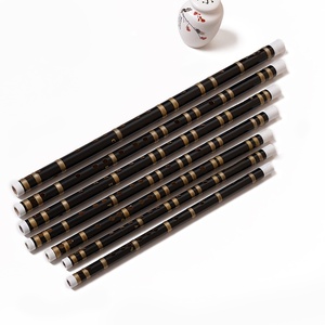 Flûte transversale <span class=keywords><strong>en</strong></span> <span class=keywords><strong>bambou</strong></span> noir <span class=keywords><strong>en</strong></span> gros, un ensemble d'instruments de musique, idéale pour les débutants - Product Image 1
