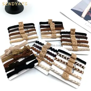 2023 Korean Fashion cartoon Little Bear Wrinkle Hair Bands Women versatile elastic hair ties set