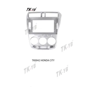 Panel de fijación de soporte para tablero de instrumentos, Kit de adaptador estéreo para Android, DVD, reproductor de Radio y vídeo, marco de plástico para Hond City2006