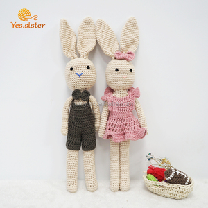 De algodón orgánico Amigurumi muñeca de conejo de peluche de juguete de bebé - Product Image 3