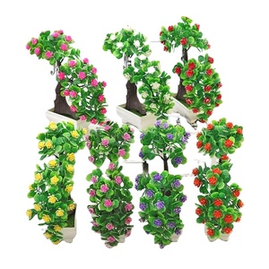 Décoratif Artificiel En Pot Plante Fleur Rose Promotionnel Boîte De Mariage En Céramique Style <span class=keywords><strong>Tissu</strong></span> Emballage Pièce Bonsaï Jardin Couleur - Product Image 1