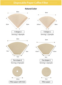 Nouvel Arrivage – Filtres à Café en Papier Qualité Alimentaire en Forme <span class=keywords><strong>de</strong></span> V V101 V102 Non Blanchis Naturels pour Cafetière Goutte à Goutte - Product Image 5