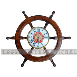Roue de bateau en bois nautique, vente en gros, fabricant et fournisseur de lettres, décoration d'horloge murale, offre spéciale - Product Image 2