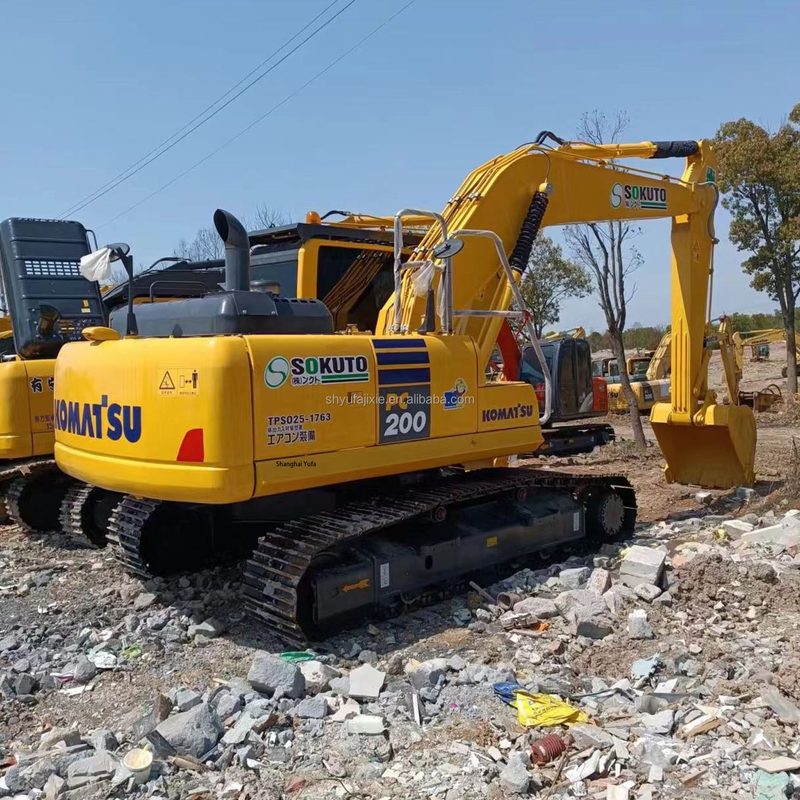 20トン日本掘削機中古コマツPC200-8クローラーショベル低価格中古