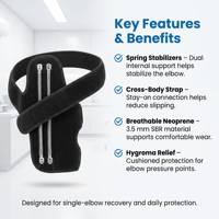 Attelle de coude professionnelle pour chien pour la récupération post-chirurgicale et le soulagement de l'arthrite, respirante, réglable, soutien articulaire canin, support OEM/ODM