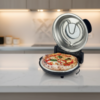 Machines à pizza électriques automatiques avec pierre de cuisson en céramique Fours à pizza en bois à usage domestique