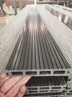 Panel Dinding Great Wall WPC, Cladding Dinding Modern Eropa, Tahan Api, Tahan Air, untuk Gym, Komersial, Hiburan, Rumah Tangga, Penggunaan Luar Ruangan, Warna Hitam
