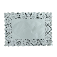 Napperons en papier blancs ronds décoratifs en dentelle, vente en gros