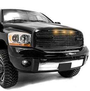 Gloss Black Big Horn II 3 Amber LED Packaged Grille+Replacement for 06-08 <b>Ram</b> 1500 06-09 <b>Ram</b> 2500+ 3500 - Product Image 3