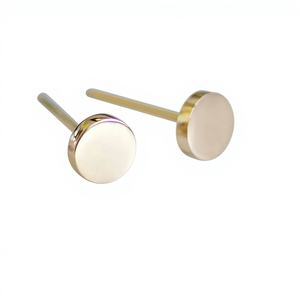 Boucles d'oreilles en acier inoxydable pour femmes, version coréenne, tendance, design géométrique simple, accessoires à la mode - Product Image 1