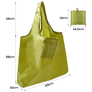 HAIYI <b>Foldable</b> Oxford Shopping <b>Bag</b> Large Size Waterproof Shoulder Handle Groceries Storage <b>Bag</b> - Product Image 4