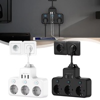 Multiprise 3 prises avec protection contre les surtensions, idéale pour le voyage, puissance maximale 4000W, prise murale multi-prises pour le bureau et la maison