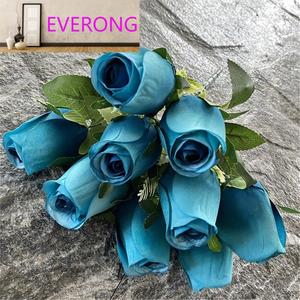 Fiori Artificiali di Alta Qualità per Centrotavola, 9 Piccoli Boccioli di Rosa - Product Image 4