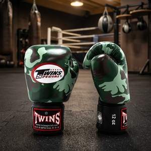 Gants de boxe en cuir véritable de haute qualité, prix de gros RTS, gants de kickboxing professionnels à lacets AI-BG-207 - Product Image 1