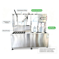 Chaîne de production d'eau en bouteille de 3,5 gallons avec machine de remplissage, ligne d'embouteillage et équipement de nettoyage et de capsulage