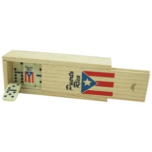 3005 Jeu de <span class=keywords><strong>dominos</strong></span> miniatures économiques, motif <span class=keywords><strong>drapeau</strong></span> de Porto Rico, faible MOQ, <span class=keywords><strong>dominos</strong></span> double 6, logo imprimé par transfert thermique pour jeu de table - Product Image 2