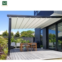 Toit pliant de pergola d'auvent rétractable de conception moderne de véranda toit en pvc toutes saisons