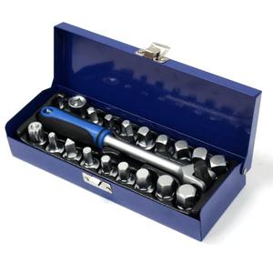 Jeu <span class=keywords><strong>de</strong></span> 20 clés à douille pour bouchon <span class=keywords><strong>de</strong></span> <span class=keywords><strong>vidange</strong></span> d'huile avec embouts hexagonaux, carrés, triangulaires, Torx et cannelés pour clé dynamométrique <span class=keywords><strong>de</strong></span> 3/8 pouces - Product Image 6