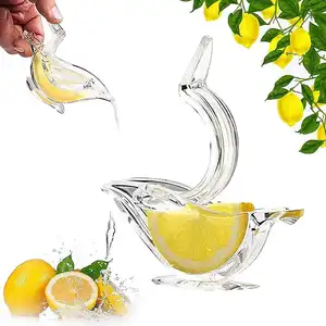 Diskon Besar Pemeras Lemon Burung Kaca Portabel Transparan Pemeras Lemon Dapur Barang Kecil Pemeras Lemon Manual Akrilik