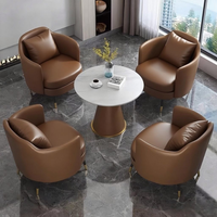 Tavolo da Pranzo Moderno Minimalista in Pietra Sinterizzata Premium con Gambe in Metallo, Arredamento Ecologico per Casa e Caffetteria