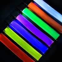 Bracelet magnétique LED personnalisable, matériau ABS écologique, bracelet lumineux imprimé numériquement, logo personnalisé, promotionnel