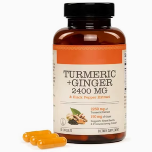 Kurkuma Curcumine Capsules met Gember & Zwarte Peper Extract - 2250mg, 90 Veganistische Capsules, Glutenvrij - Product Image 1