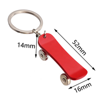 Porte-clés personnalisé en alliage métallique pour skateboard et trottinette, avec logo gravé au laser, pendentif de voiture et accessoire de sac