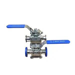 Stainless Steel 304/316L Encapsulated Tri-Clamp Ball Valve