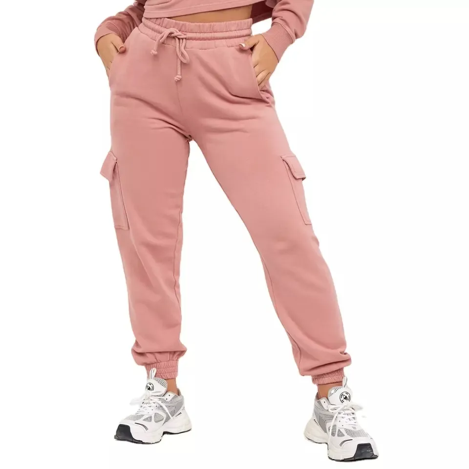 Wholesale sweat pants women jogger custom streetwear fleece sweatpants cotton pants for girls casual joggers