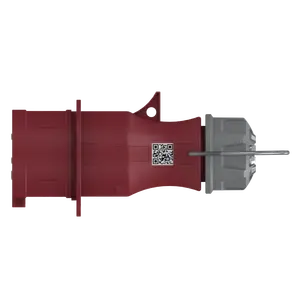 Enchufe Industrial macho y hembra IEC 32A, 4P, 400V, 4H, IP44, Rojo