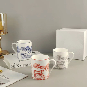 European 2024 New Jungle Tiger Series Ceramic <b>Mug</b> Gift <b>Box</b> Fresh Ins Style Coffee Cup - Product Image 5