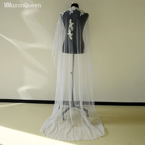 Peine sin pelo con borde de perlas bordadas, velo de novia, accesorios de boda, cubierta de máscara, <span class=keywords><strong>tul</strong></span> ligero transpirable individual M17 - Product Image 5