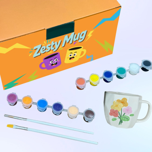 Pinte su propio juego de tazas de cerámica, tazas reutilizables a prueba de fugas, lavavajillas, microondas, diseño seguro, <span class=keywords><strong>Kit</strong></span> de pintura de cerámica para principiantes - Product Image 2
