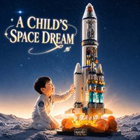 Modèle de fusée spatiale semi-transparente de la marque KAVO, blocs de construction en plastique ABS, thème spatial, jouet éducatif DIY pour enfants et adultes