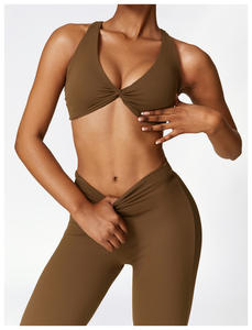 Skinnyyoga sweat à capuche pomme entraînement polaire ensembles croisés maternité vêtements de sport coton <span class=keywords><strong>femme</strong></span> Oem costume et rose Leggings droits Flare - Product Image 2