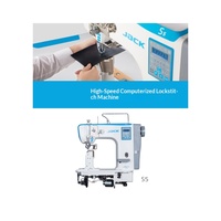 Máquina de coser industrial de alta velocidad Jack con cama cilíndrica para materiales gruesos, bolsos de cuero y prendas de vestir, modelos S5-91, S5-92, S5-A-91