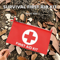 Trousse de premiers secours industrielle compacte Kebon en nylon rouge légère 1L pour équipement de survie en extérieur et soins d'urgence