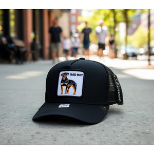Gorra Trucker Bad Boy Rottweiler, Ajustable, de Malla, Estilo Urbano, Unisex, para Adultos, Primavera/Verano, Casual, con Panel Frontal Bordado - Product Image 2