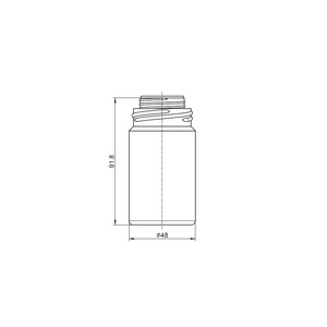 Flacon rond de 100 ml pour poudres fines avec tamis - Product Image 3