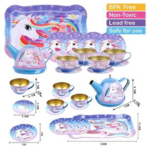 Kits d'ustensiles de simulation de thé pour petites filles vaisselle de table jouet de jeu <span class=keywords><strong>cuisine</strong></span> tasse de thé pour enfants ensemble de maison de jeu avec boîte cadeau - Product Image 6