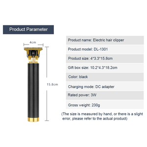 Recortadora de Pelo Eléctrica de Acero Inoxidable <span class=keywords><strong>DALING</strong></span> DL-1301, Recortadora de Barba con Cuchilla en T para Hombres, <span class=keywords><strong>Afeitadora</strong></span> de Detalles para Barbería, Recargable - Product Image 6