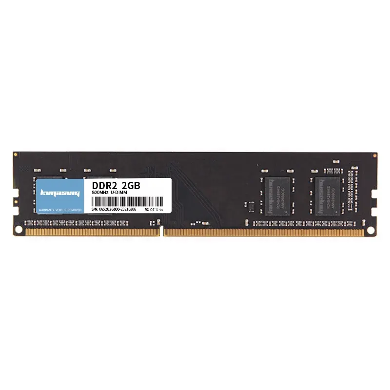किमासिंग रैम मेमोरी मूल आईसी लोगो डेस्कटॉप ब्लैक बोर्ड DDR2 2G 800 UDIMM मेमोरी रैम रख सकती है