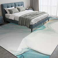 Wrinkle Resistant Cushioned Camping Rug Non Slip TPR Backing Machine Washable Travel Mat for RV