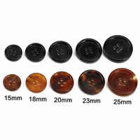 Boutons en corne de buffle véritable polie à 4 trous pour costumes, personnalisables