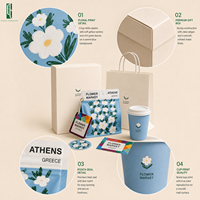 Ensemble cadeau d'emballages de café recyclables de luxe à l'odeur florale d'Athènes |   Kit de Marquage Premium Personnalisé pour Sacs en PE avec Boîte de Transport Manuelle pour Bean Bags