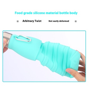 Hot Seller BPA-Free 550ML Silicone Collapsible <strong>Football</strong> <strong>Water</strong> <strong>Bottle</strong> USA Designed Drinkware for Kids for Boiling <strong>Water</strong> - Product Image 4