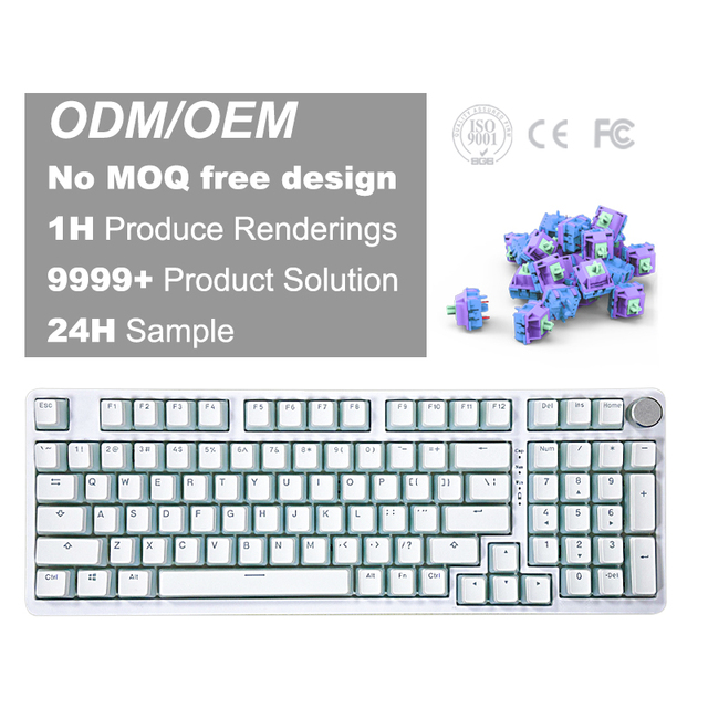 Aflion Af980 Wireless Compact PC Keyboard with Number Pad Red Switch 98 Keys Mechanical Gaming Keyboard for Computer Keyboard